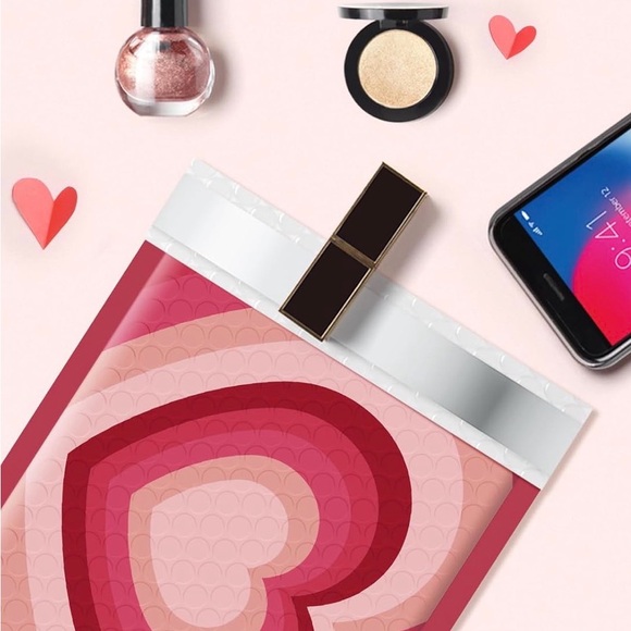 (20) 6”x10” Heart Bubble Mailers | Pink Valentine’s Shipping Envelopes - Picture 4 of 4